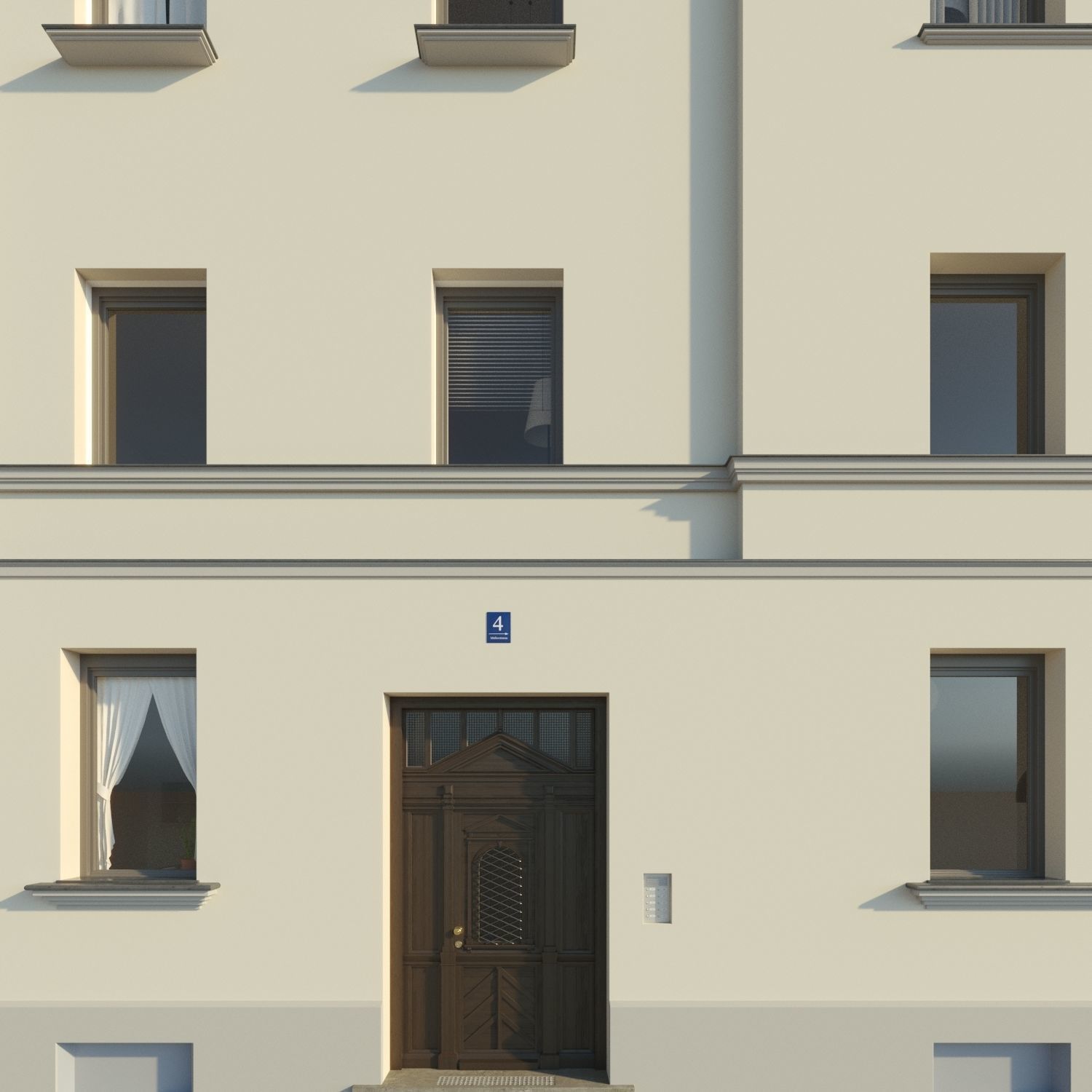 Residential City Building - Row - 04 - Takeaway Shop 3D model_8