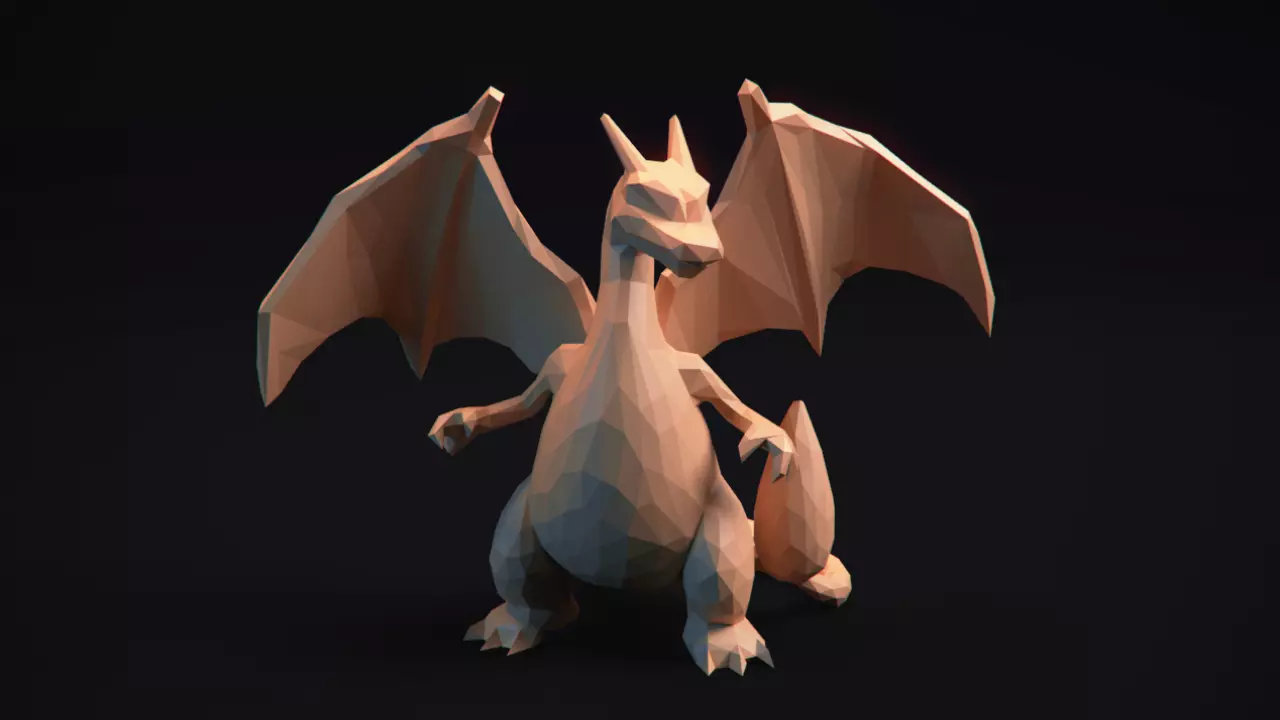 Charizard - Stylized Pokemon LowPoly Art - 3D print model