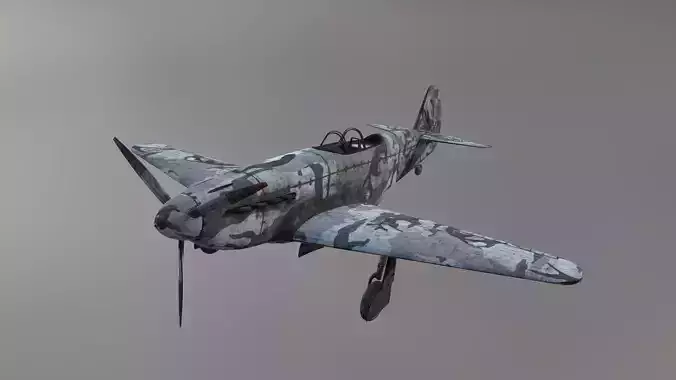 Yakovlev Yak-3 Low-poly 3D model