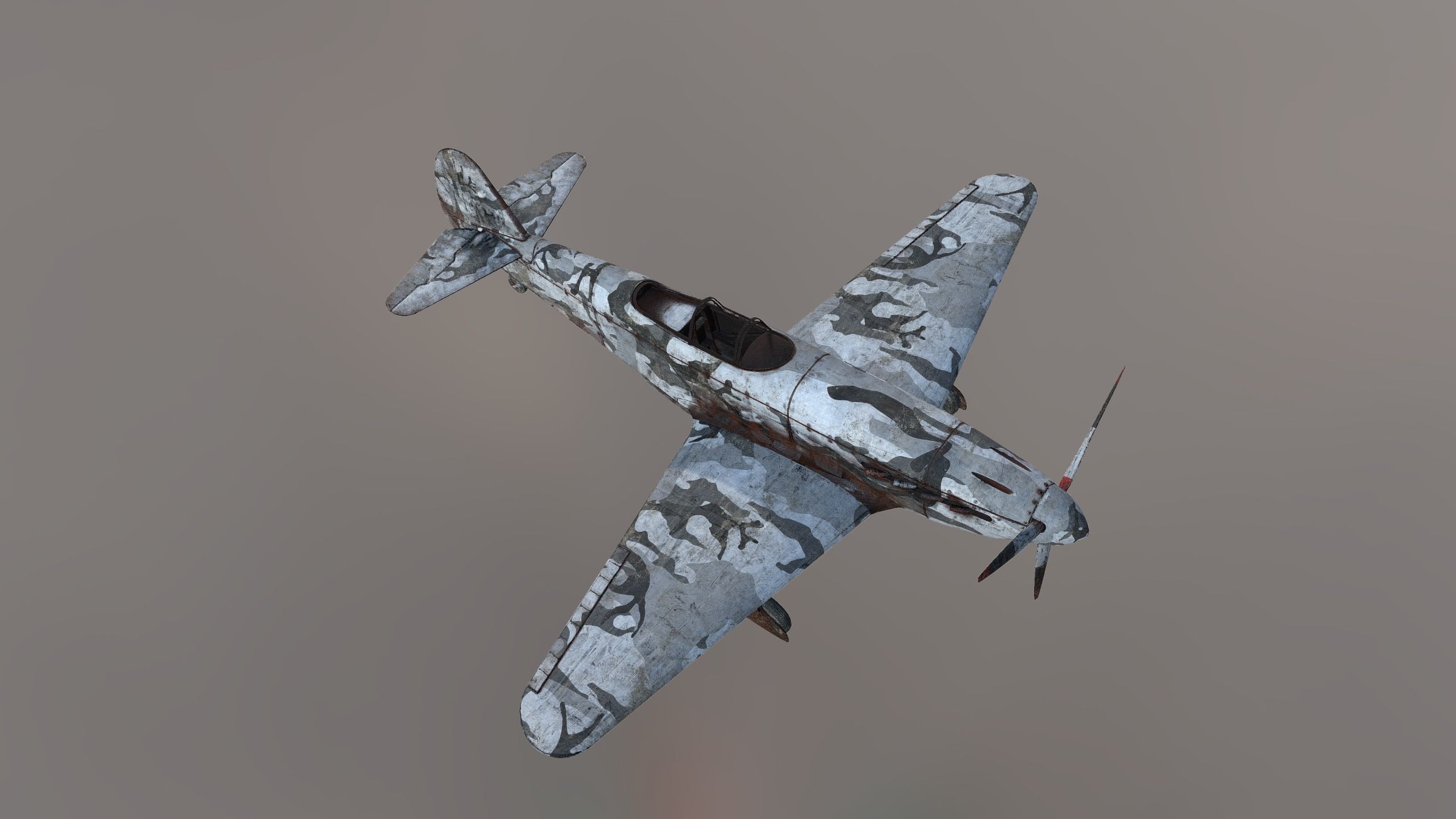 Yakovlev Yak-3 Low-poly 3D model_5