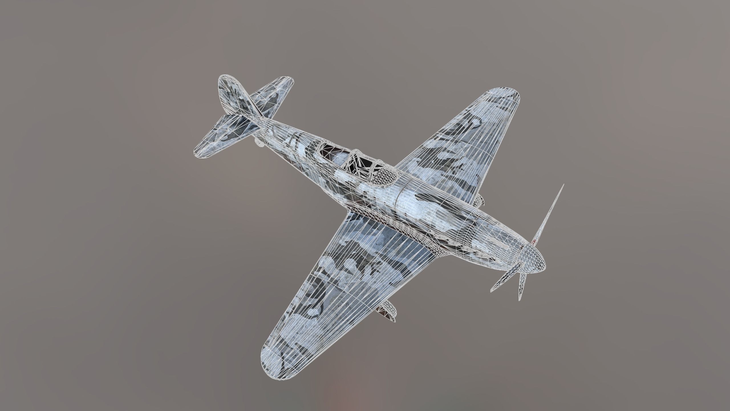 Yakovlev Yak-3 Low-poly 3D model_6