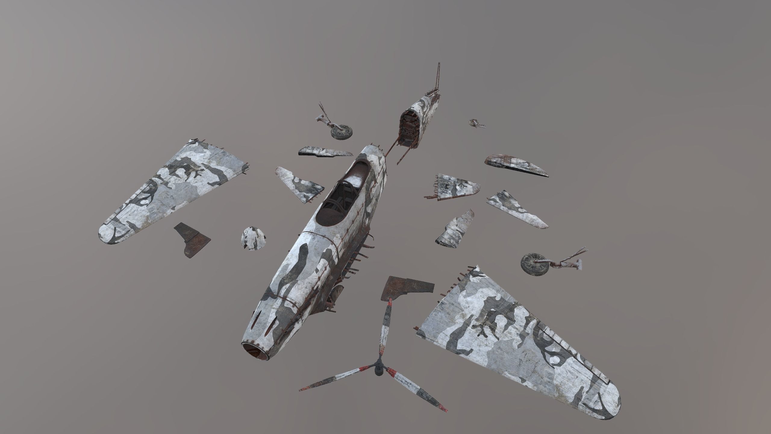 Yakovlev Yak-3 Low-poly 3D model_10