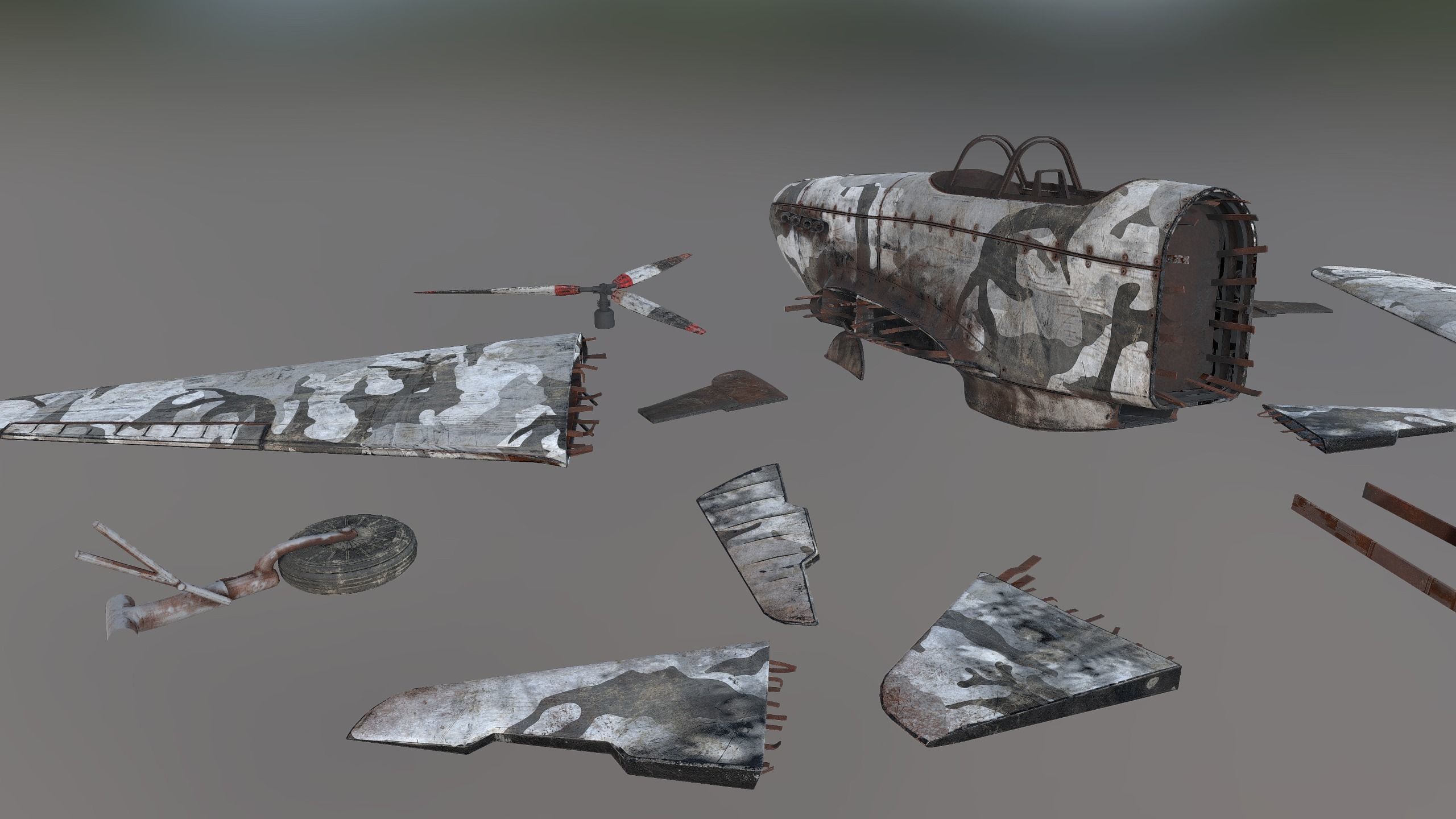 Yakovlev Yak-3 Low-poly 3D model_7