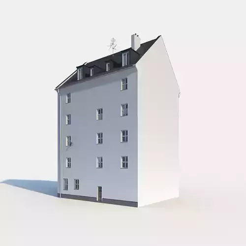 Residential City Building - Row - 02 - Clean Facade