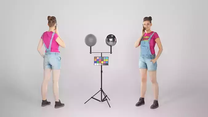 Young girl in denim talking on the phone 102