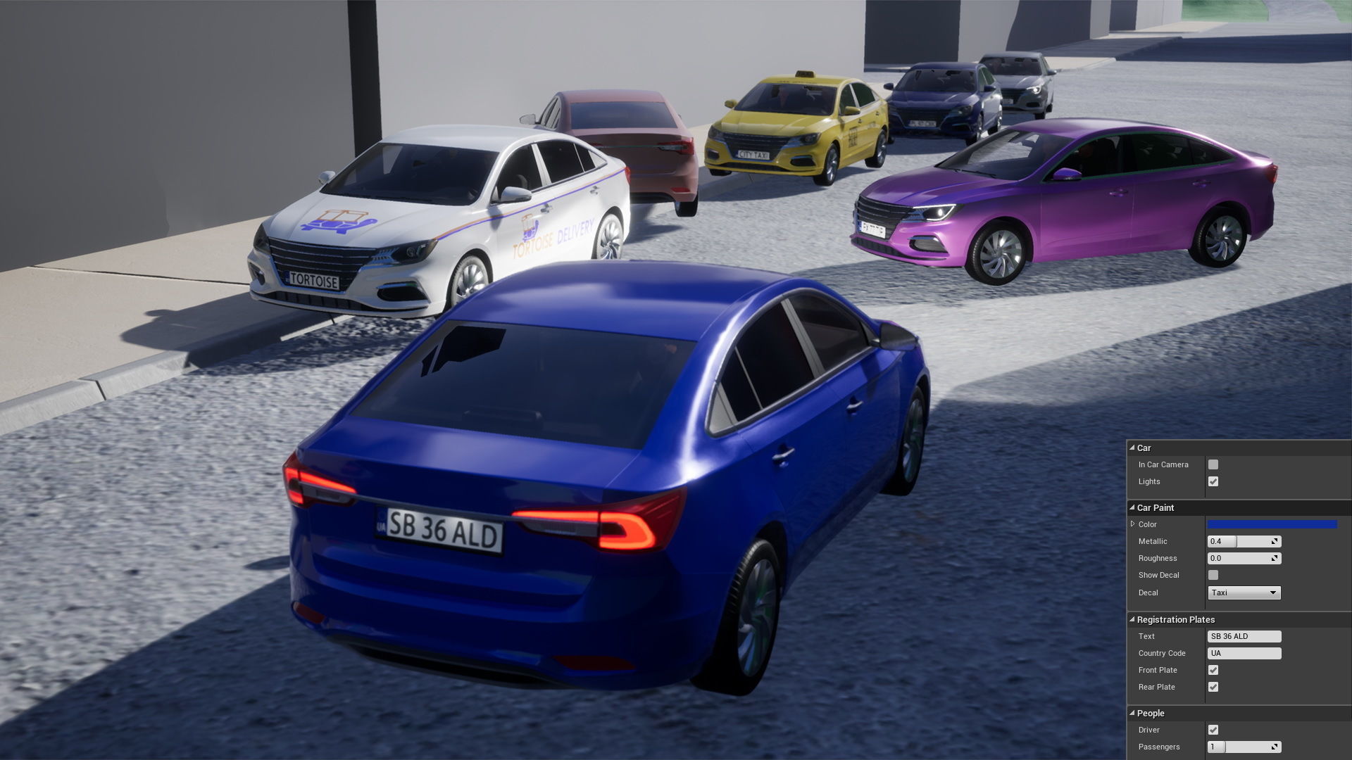 Sedan Car Low-poly 3D model_20