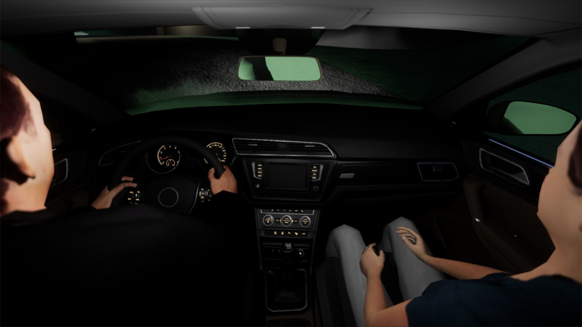 Sedan Car Low-poly 3D model_19