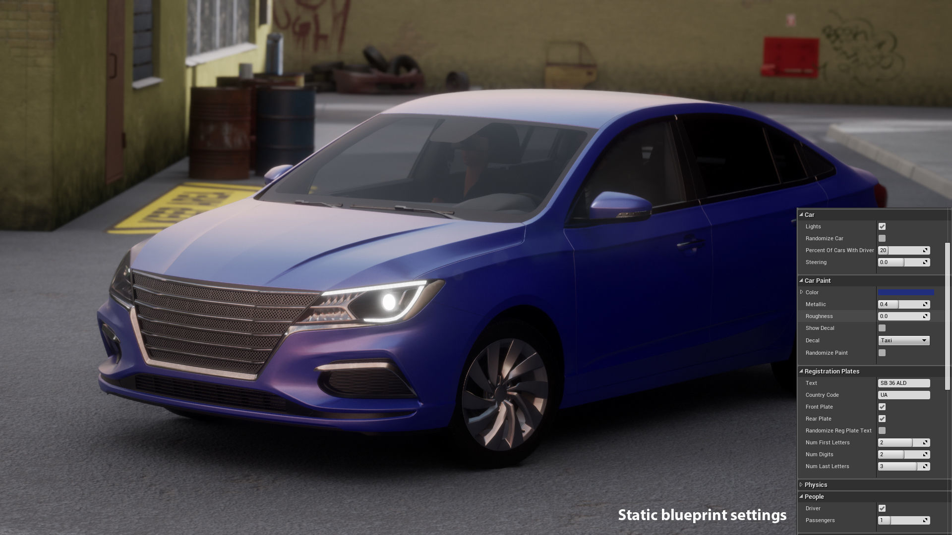 Sedan Car Low-poly 3D model_14