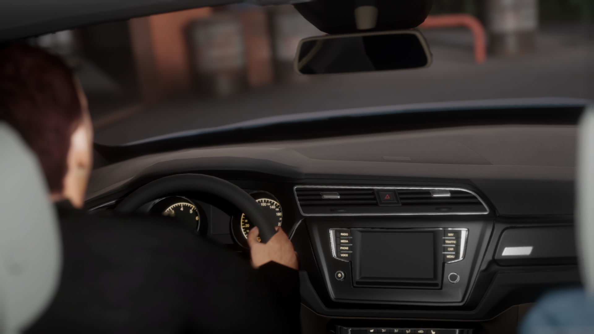 Sedan Car Low-poly 3D model_8