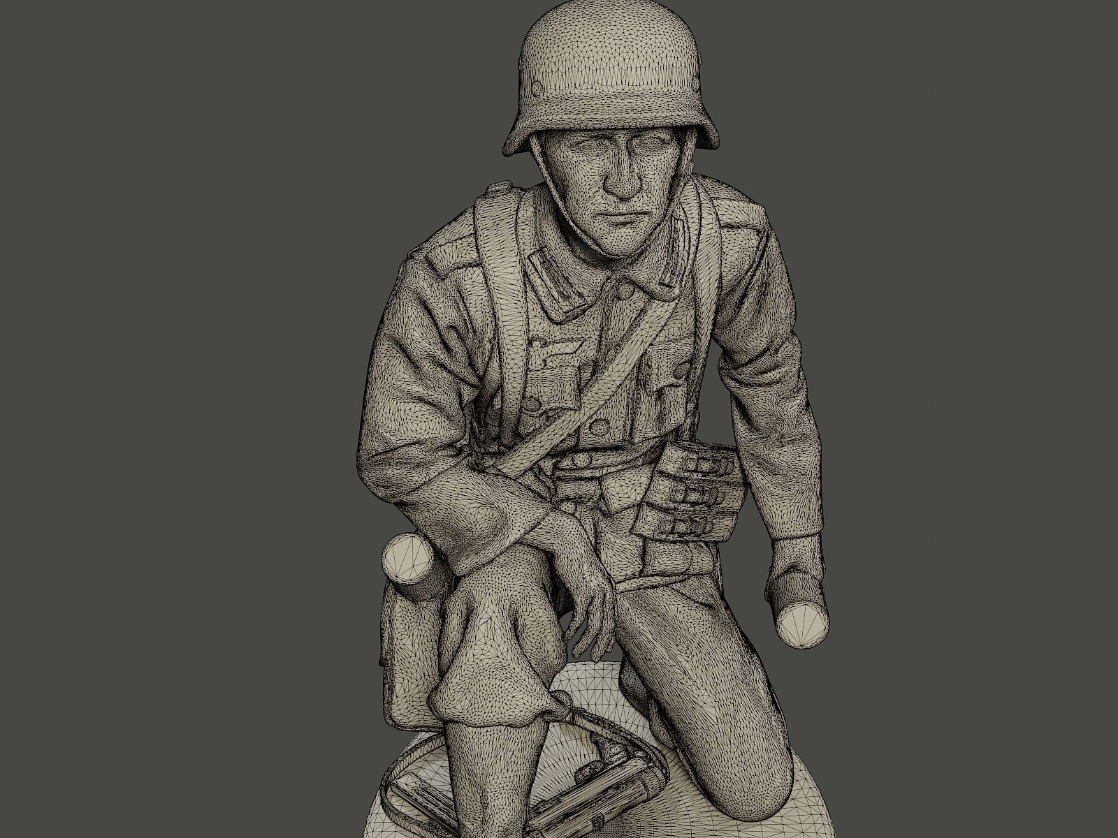 German soldier ww2 grenade G2 3D print model_11