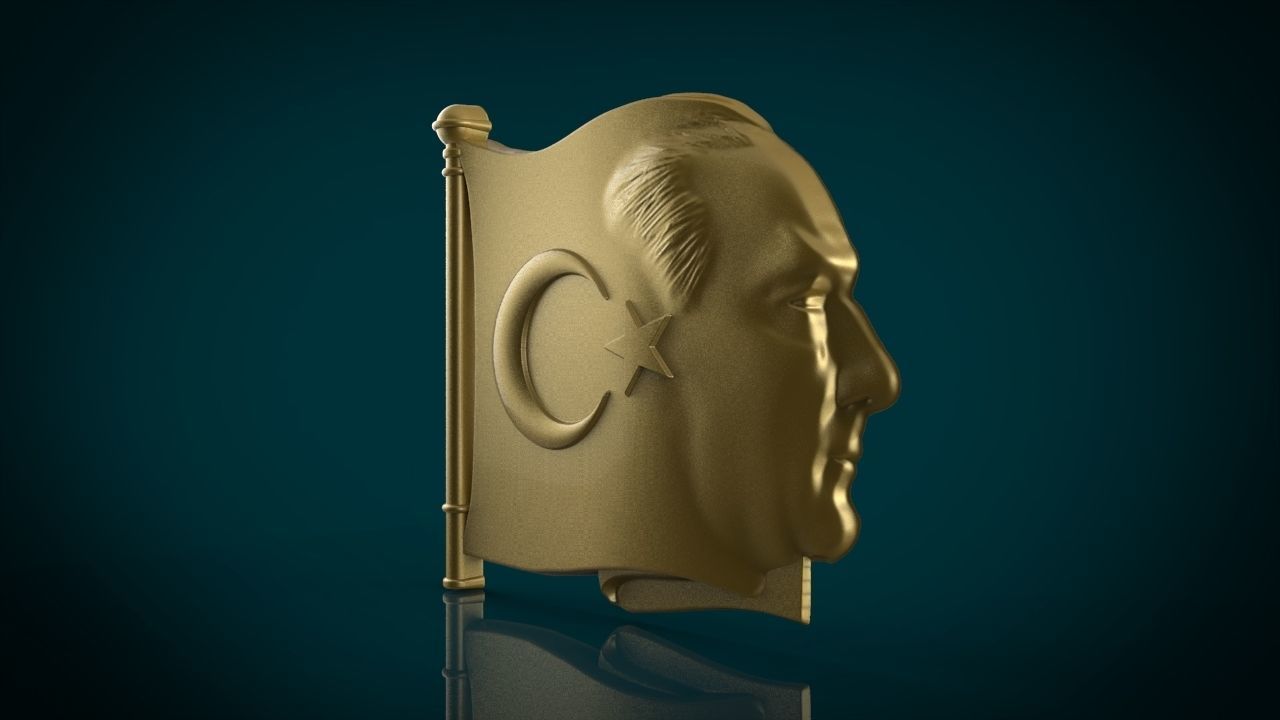 Gazi Mustafa Kemal Ataturk 3D print model_3