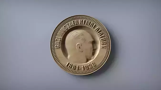 Gazi Mustafa Kemal Ataturk Medal STL 