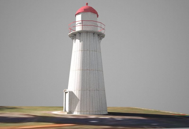 The Old Caloundra Lighthouse Low poly 3D model_1