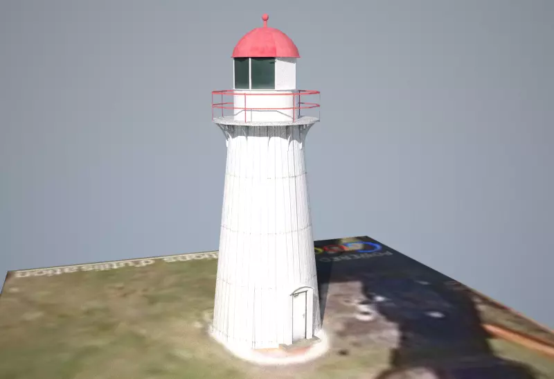 The Old Caloundra Lighthouse Low poly 3D model_0