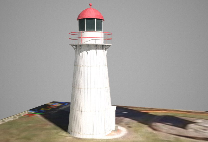 The Old Caloundra Lighthouse Low poly 3D model_3