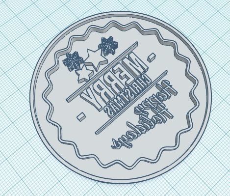 Christmas cookie Stamp set 3D print model_1