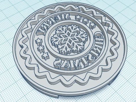 Christmas cookie Stamp set 3D print model_4