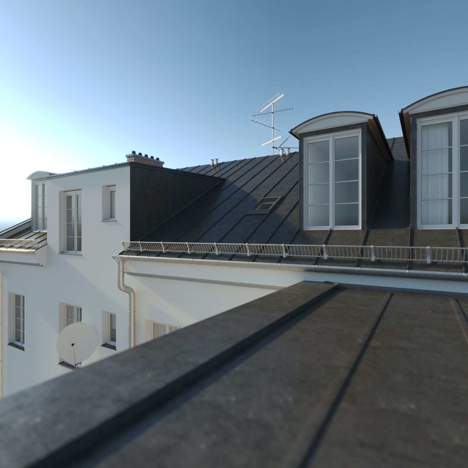 Residential City Building - Row - 08 - Kiosk 3D model_8