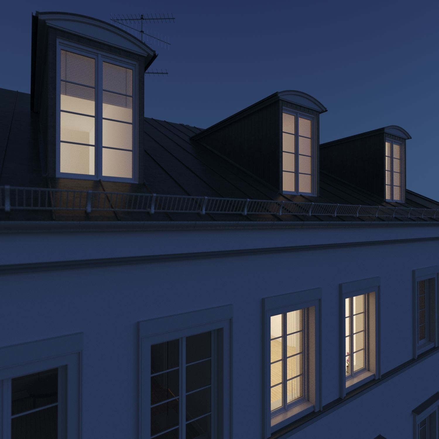 Residential City Building - Row - 08 - Kiosk 3D model_11