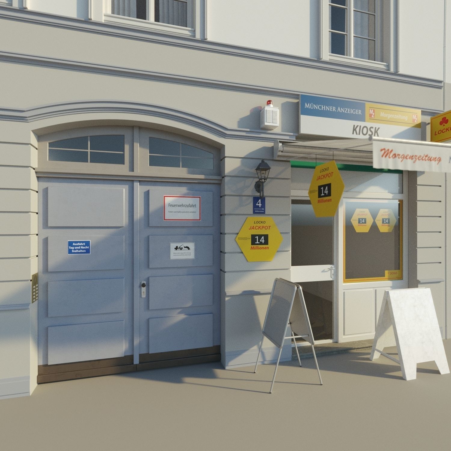 Residential City Building - Row - 08 - Kiosk 3D model_5