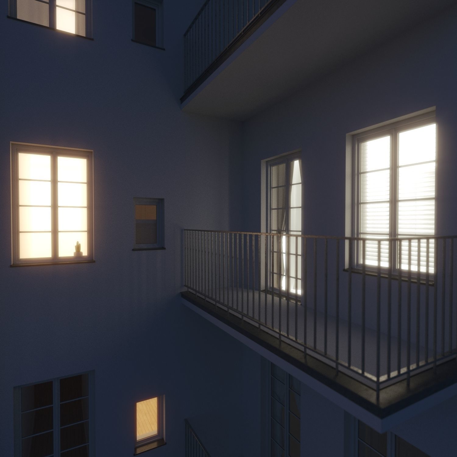 Residential City Building - Row - 08 - Kiosk 3D model_9