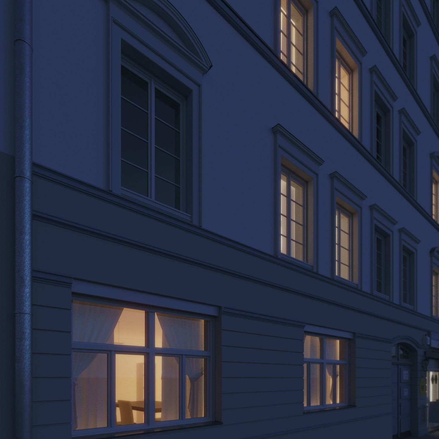 Residential City Building - Row - 08 - Kiosk 3D model_12