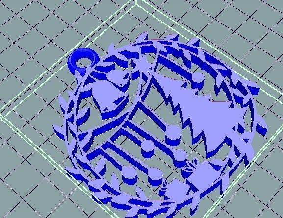 Christmas Tree ornament 3D print model_1