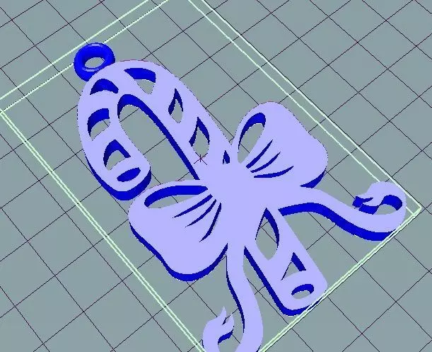 Candy cane christmas ornament  3D print model_0