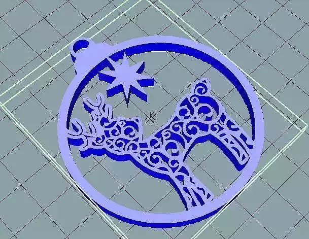 Deer Christmas ornament  3D print model