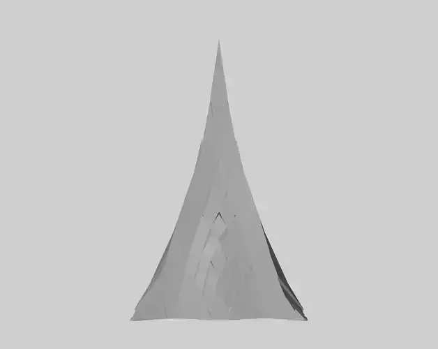 Peak Structure Low-poly 3D model