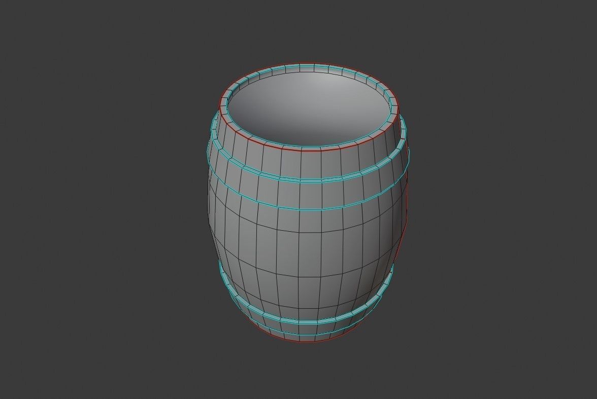 Barrel High poly - Unreal Engine - Barril Low-poly 3D model_7
