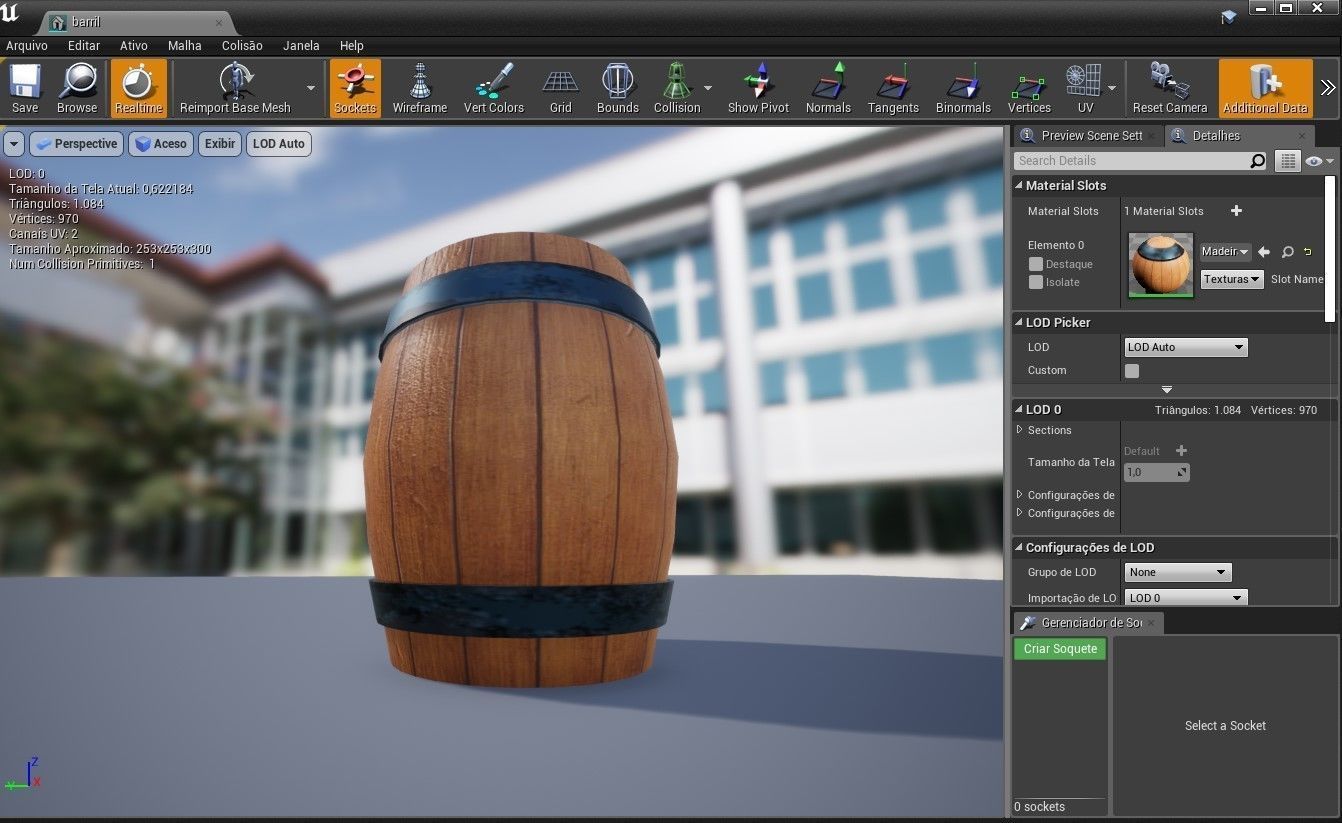 Barrel High poly - Unreal Engine - Barril Low-poly 3D model_10
