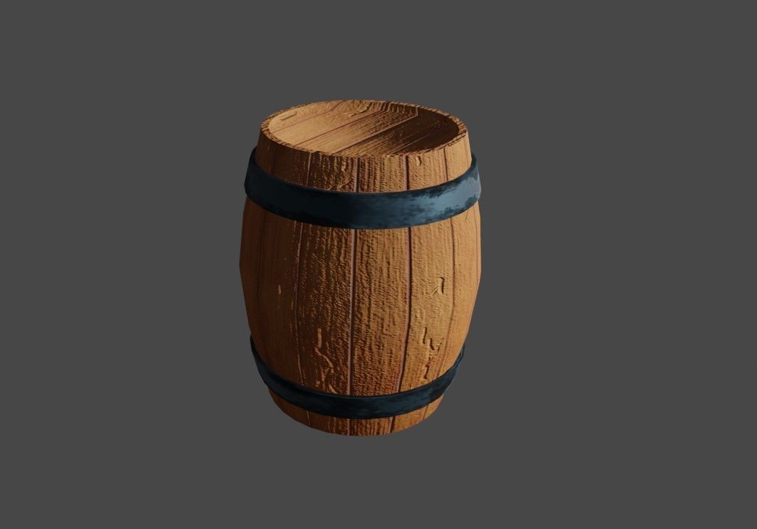 Barrel High poly - Unreal Engine - Barril Low-poly 3D model_3
