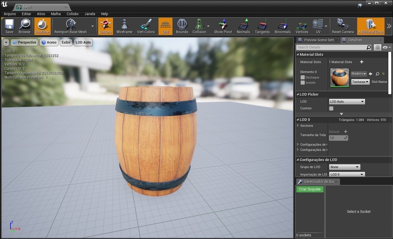 Barrel High poly - Unreal Engine - Barril Low-poly 3D model_8