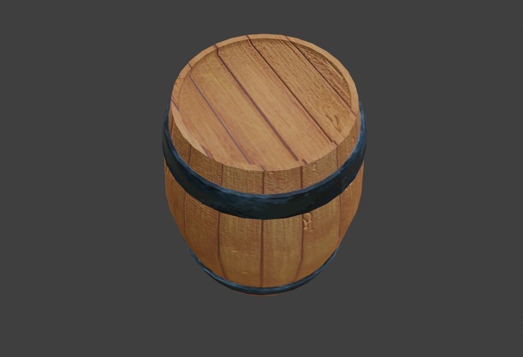 Barrel High poly - Unreal Engine - Barril Low-poly 3D model_5