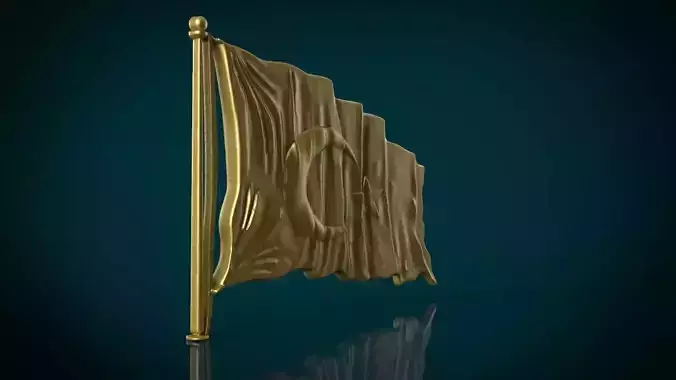 Turkish Flag 3D print model