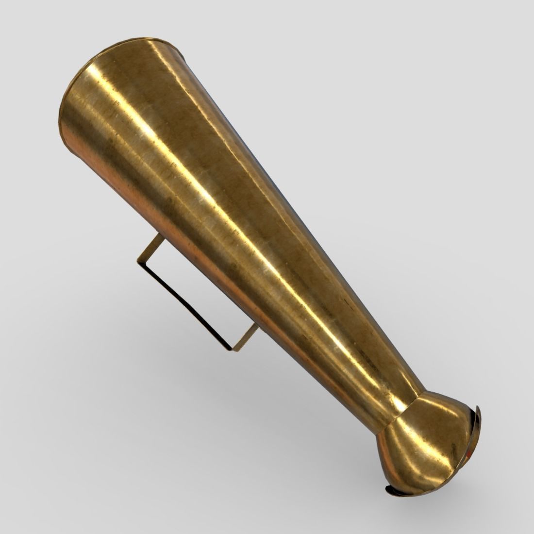 Megaphone gold vase Low-poly 3D model_2