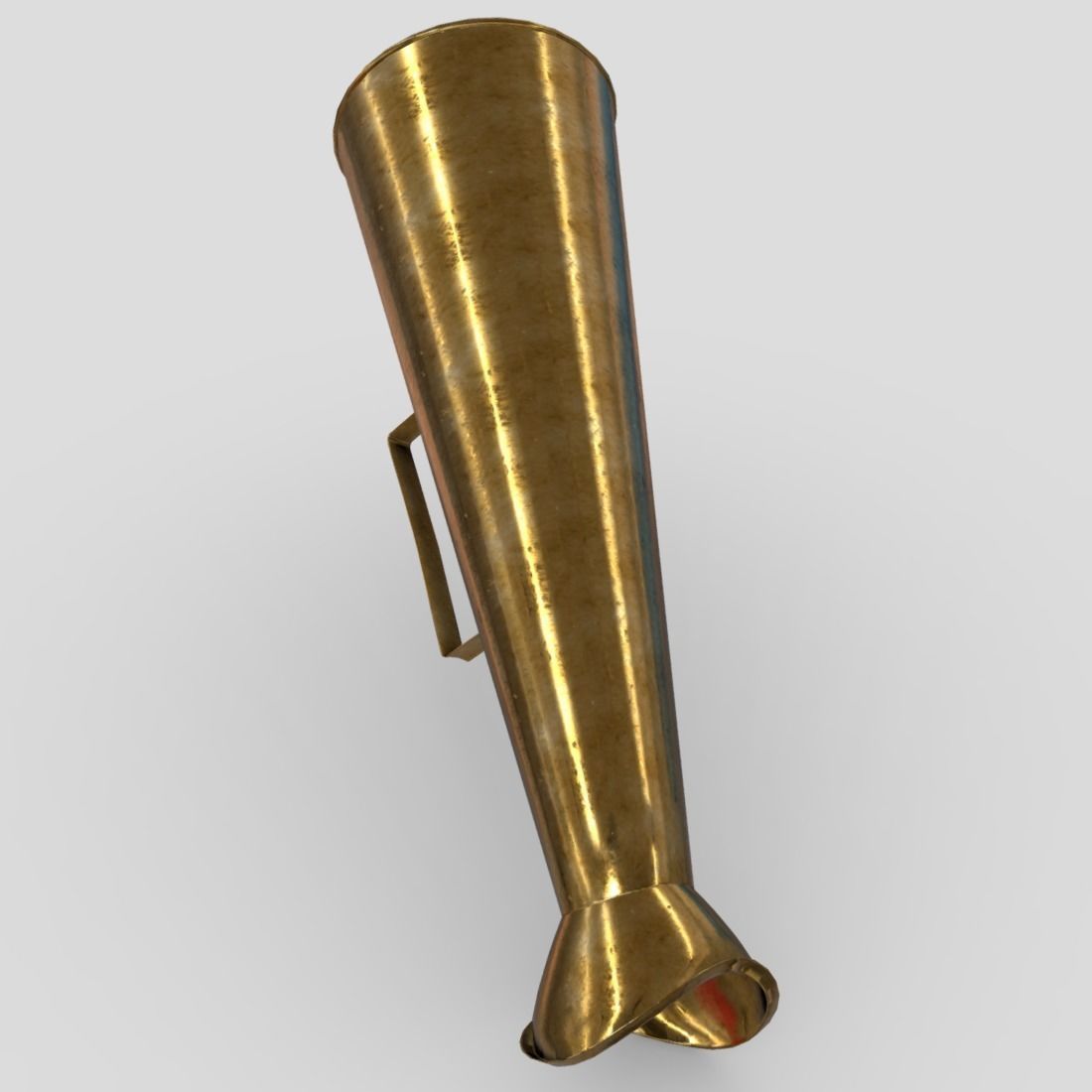Megaphone gold vase Low-poly 3D model_4