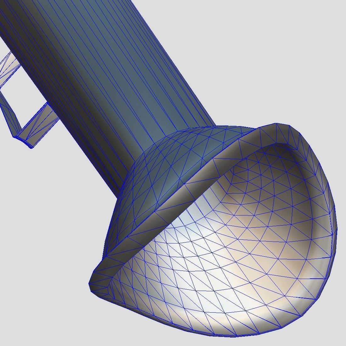 Megaphone gold vase Low-poly 3D model_18