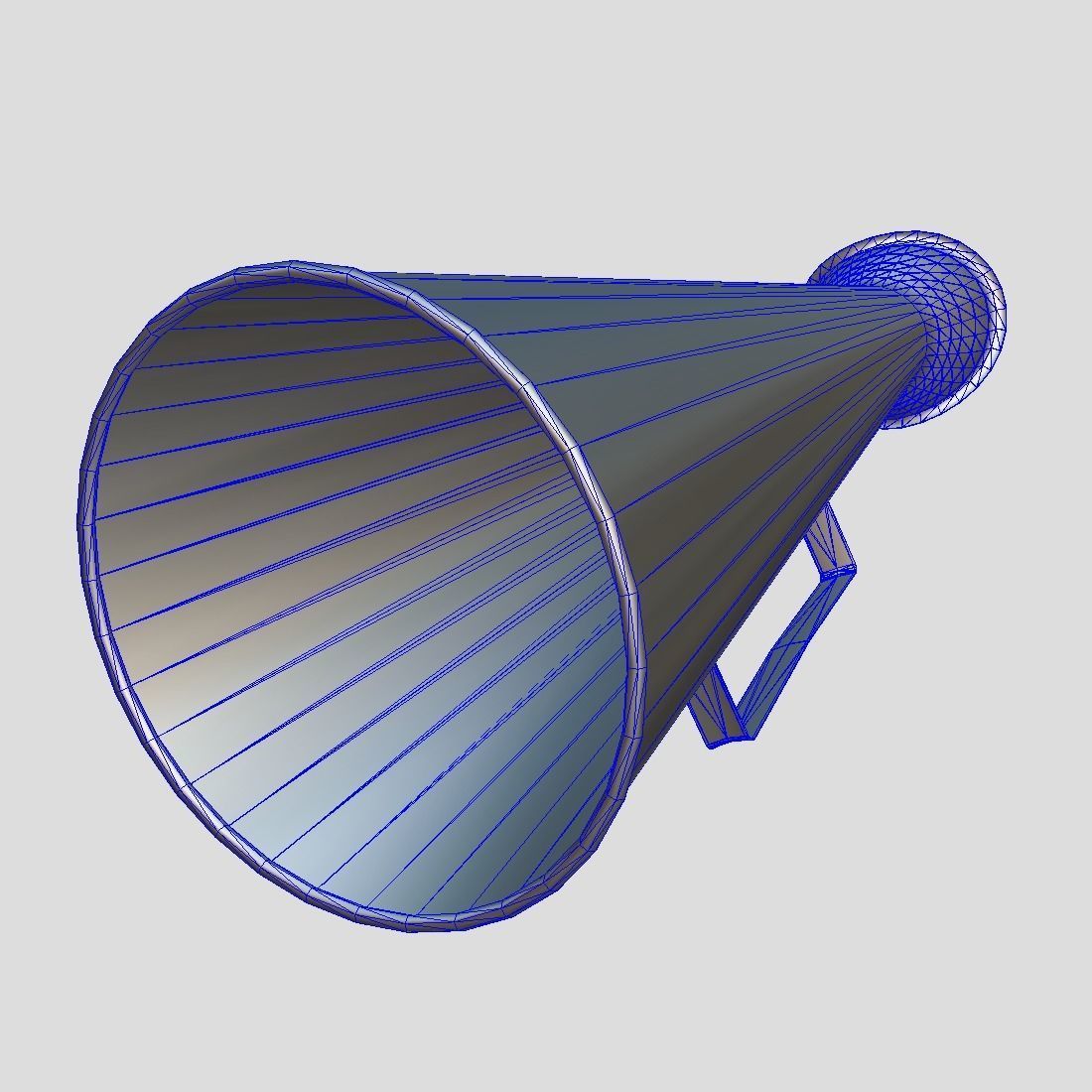 Megaphone gold vase Low-poly 3D model_14