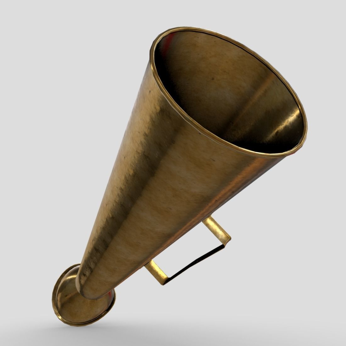 Megaphone gold vase Low-poly 3D model_11