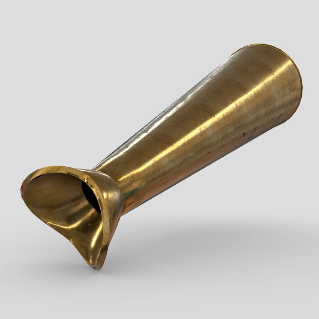 Megaphone gold vase Low-poly 3D model_6