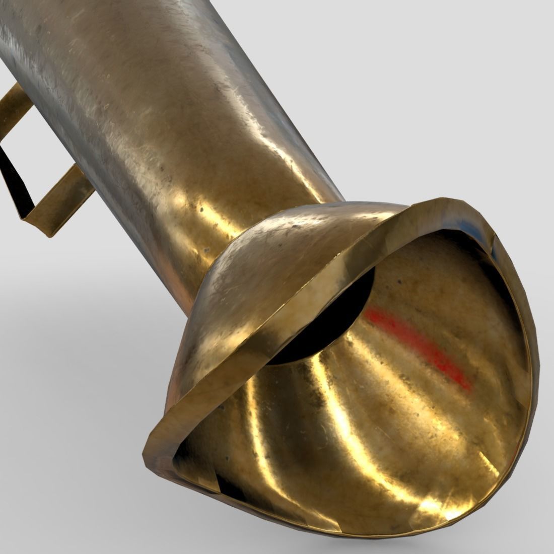 Megaphone gold vase Low-poly 3D model_17