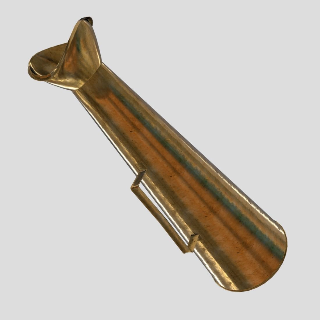 Megaphone gold vase Low-poly 3D model_9
