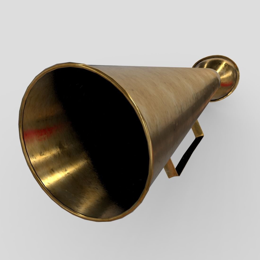 Megaphone gold vase Low-poly 3D model_13