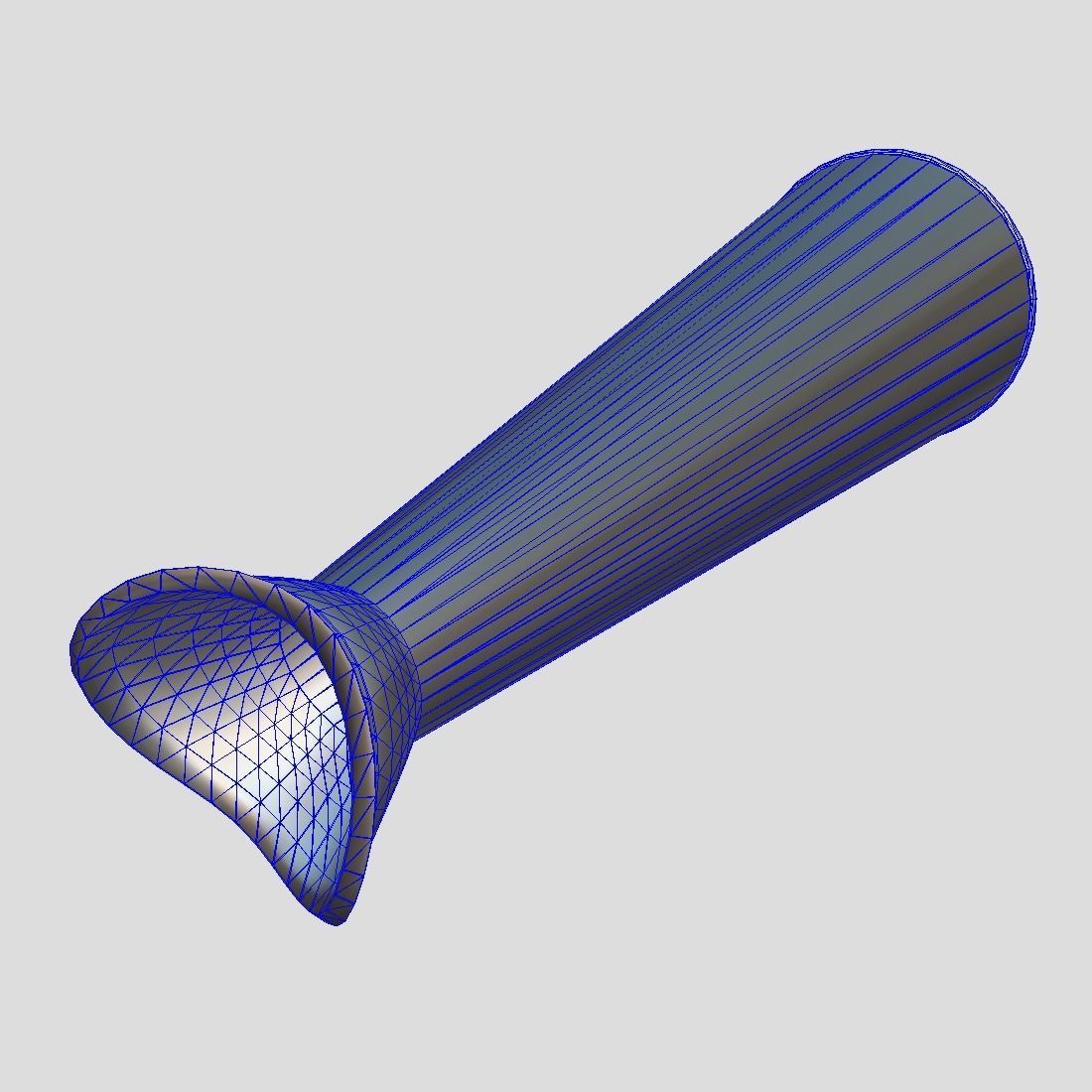 Megaphone gold vase Low-poly 3D model_7