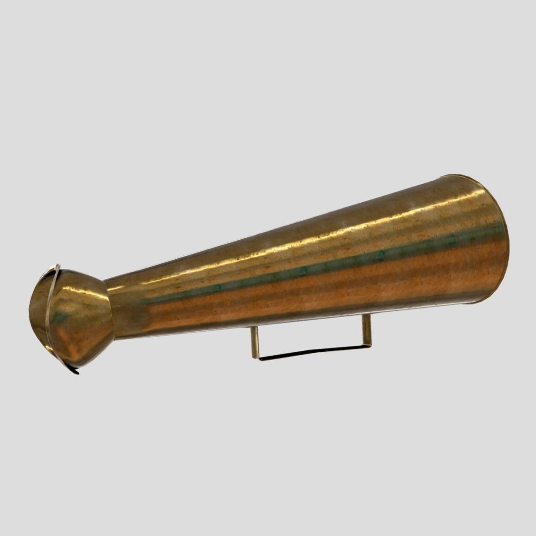 Megaphone gold vase Low-poly 3D model_8