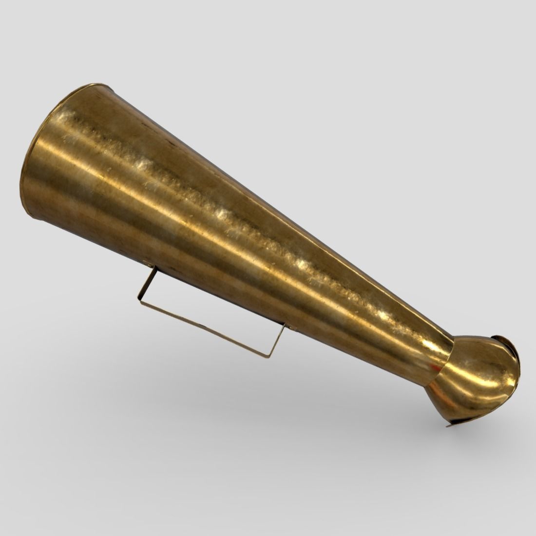 Megaphone gold vase Low-poly 3D model_19