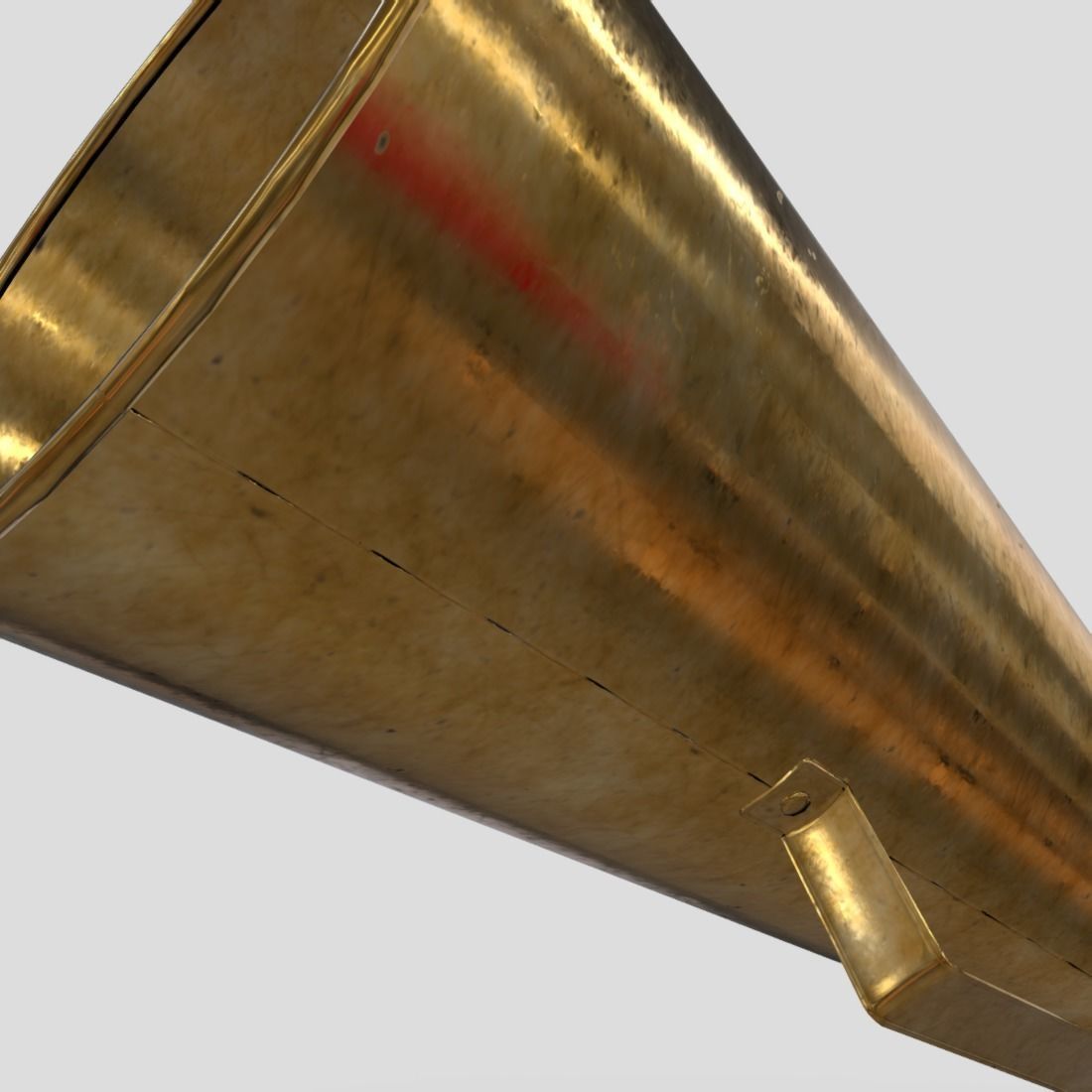 Megaphone gold vase Low-poly 3D model_15