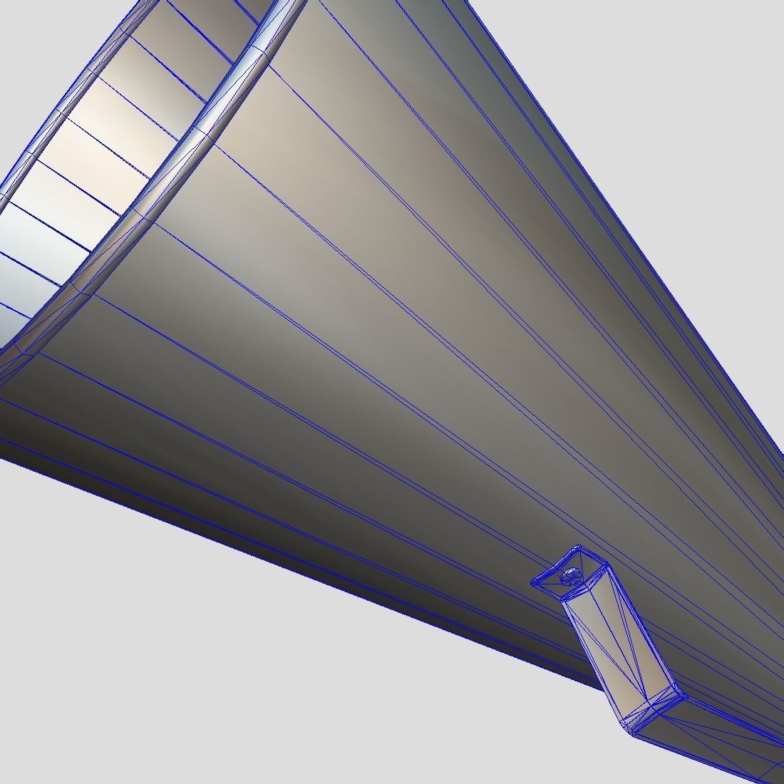 Megaphone gold vase Low-poly 3D model_16